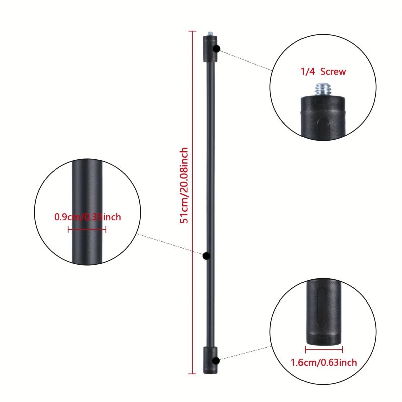 Black Flexible Monopod Tripod Stand With Neck Holder For Action Camera GoPro Hero 9 8 7 6 - Image 2