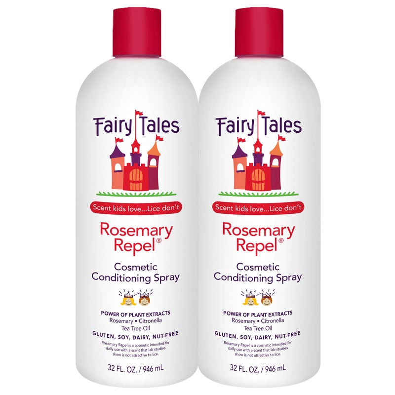 Fairy Tales Rosemary Repel Daily Kids Conditioning Spray REFILLâ€“ Kids Like the Smell, Lice Do Not, 32 fl oz. (Pack of 2) - Image 1
