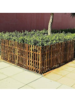 LINGWEI LINGWEI Wooden Garden Fence Garden Edging Border Wooden Picket Fence Animal Barrier  - Image 3