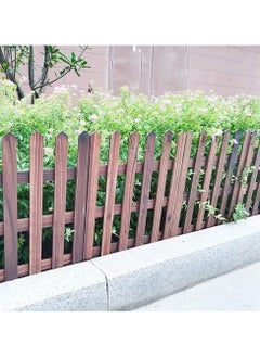 LINGWEI LINGWEI Wooden Garden Fence Garden Edging Border Wooden Picket Fence Animal Barrier  - Image 4