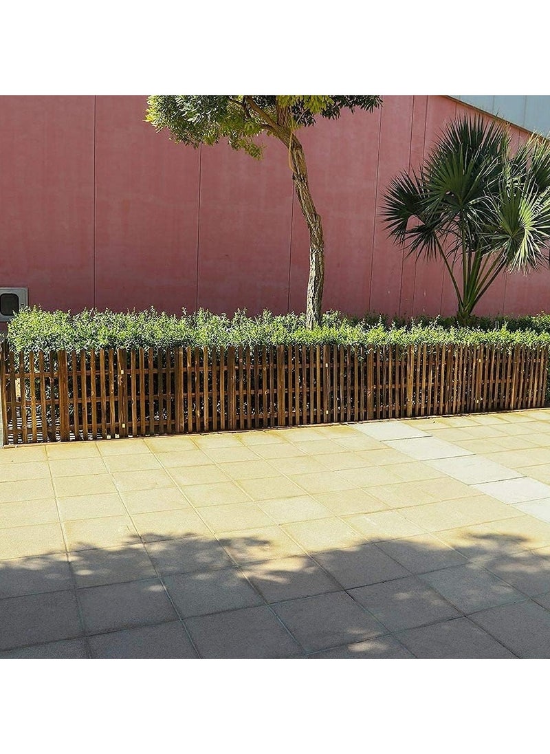 LINGWEI LINGWEI Wooden Garden Fence Garden Edging Border Wooden Picket Fence Animal Barrier  - Image 5