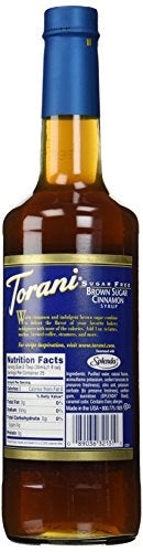Torani شراب سكر بني وقرفة من توراني خالي من السكر 254 أونصة سائلة عبوة من 1 - Image 5