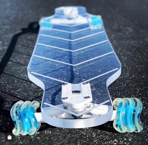 Shark Wheel 72MM, 78A DNA Clear with Blue Hub DNA - Image 2