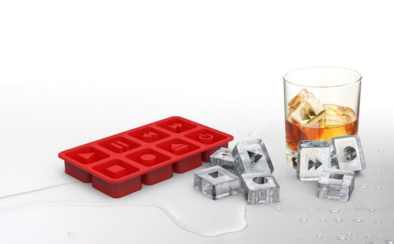 CONNECTWIDE CONNECTWIDE� Music Inspired Whiskey Silicone Ice Tray Cube Mold- Cake, Chocolate, Smart Cooking tool etc., The Chillers Silicone Ice Cubes Mold / Ice Cubes Tray. The Chillers. Unusual Music Inspired Whiskey Ice Tray (8 cubes per tray) Red Color.  - Image 5