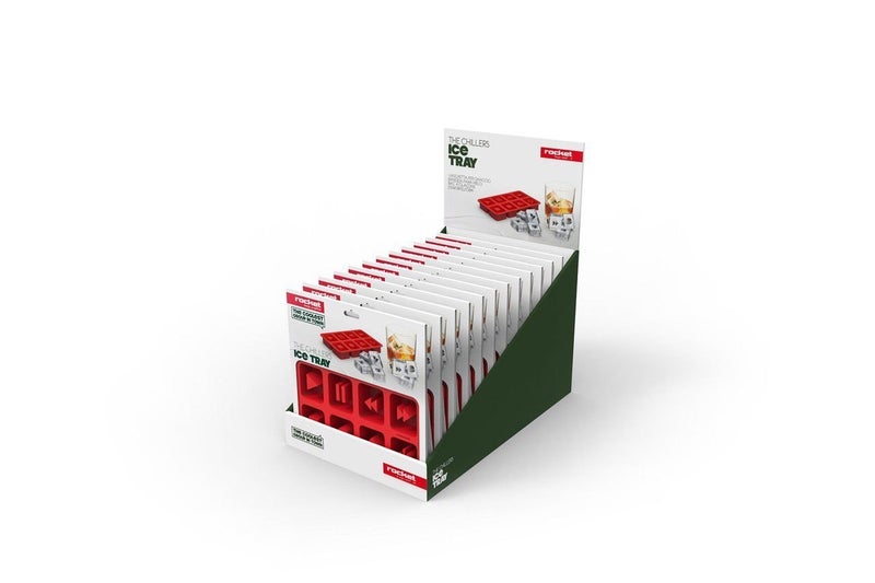 CONNECTWIDE CONNECTWIDE� Music Inspired Whiskey Silicone Ice Tray Cube Mold- Cake, Chocolate, Smart Cooking tool etc., The Chillers Silicone Ice Cubes Mold / Ice Cubes Tray. The Chillers. Unusual Music Inspired Whiskey Ice Tray (8 cubes per tray) Red Color.  - Image 4