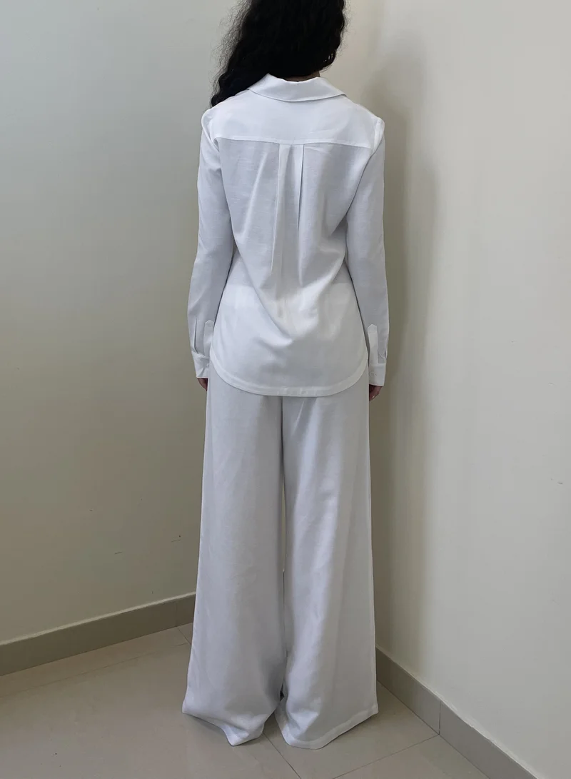 Ashita Fernandes High-Waisted Wide-Leg Ankle Pants