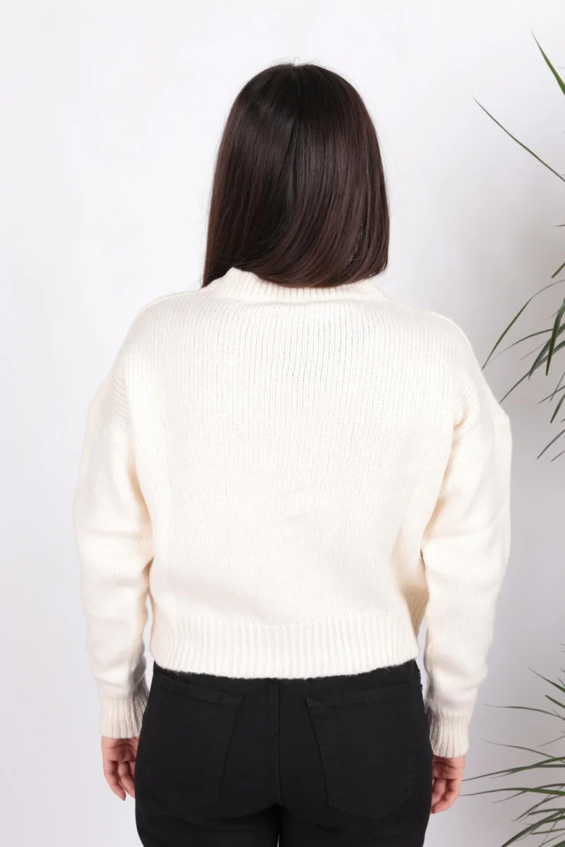 Fashion Friends 24K0031K1 Women's Embroidered Sweater