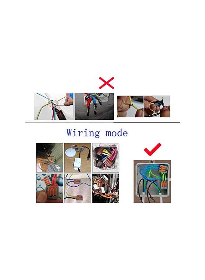 The Bros Lever-Nut Wire Connectors, Quick Wire Connector, Conductor Compact Wire Connectors, Suitable for Multiple Types of Wires (2 Port, 3 Port, 5 Port) 60Pcs - Image 5