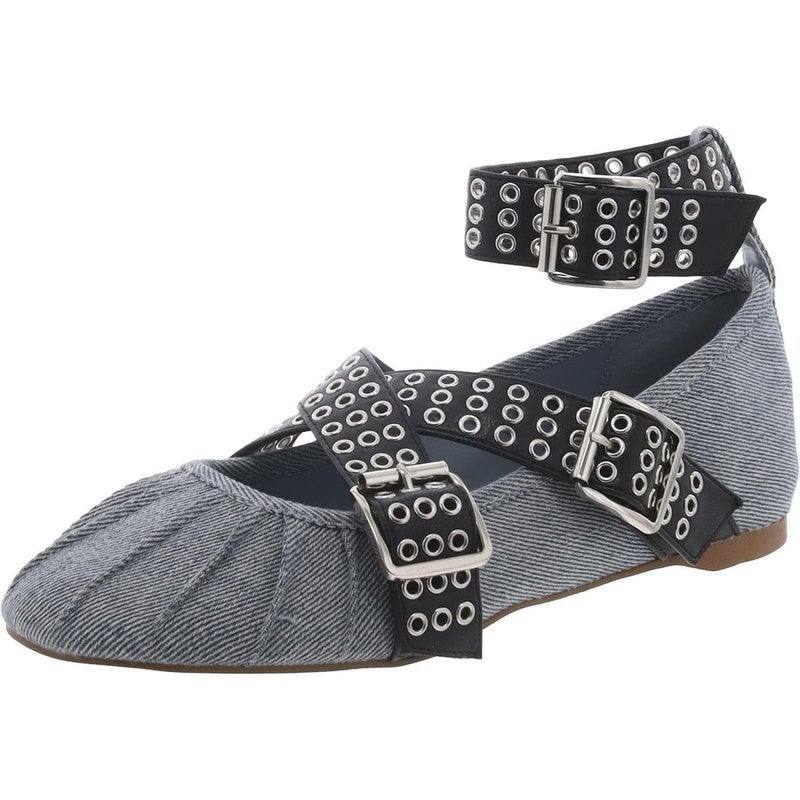 Steve Madden Womens Bryar Ballet Flat Denim Multi 6 - Image 2