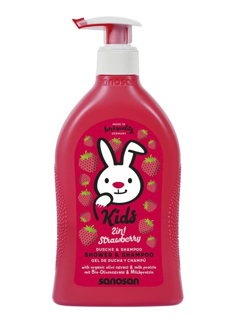 sanosan - Shampoo and Shower - 2IN1 Strawberry - 400 ml - Image 1