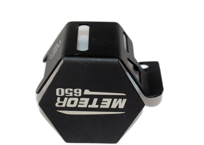OBEROI'S TRADERS Combo of Super Meteor 650 Master Cylinder Guard, Front Oil Reservoir Cap & Rear Brake Oil Container Guard Accessories Combo (Pack of 3) (Black) - Image 3