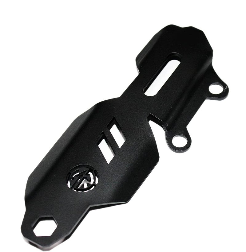 OBEROI'S TRADERS Combo of Super Meteor 650 Master Cylinder Guard, Front Oil Reservoir Cap & Rear Brake Oil Container Guard Accessories Combo (Pack of 3) (Black) - Image 2