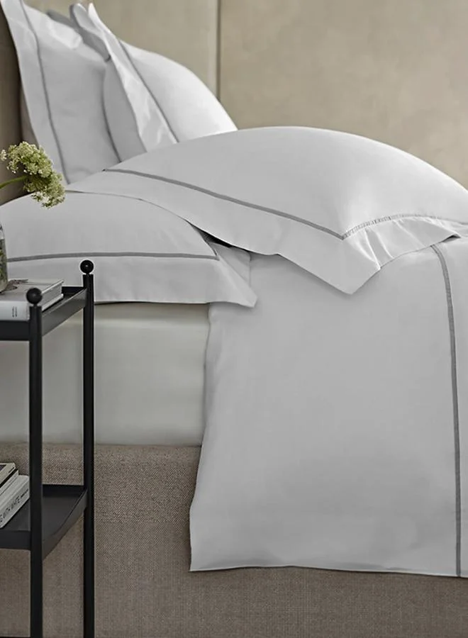 Mulberry Living 100% Cotton - 1000Tc Bedsheet Set King Size Flat Bedsheet With 2 Pillow Covers - White