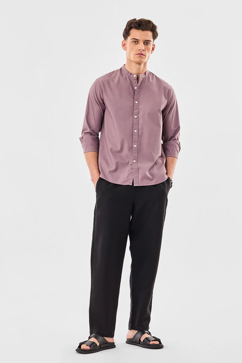 SNITCH Regular Fit Chinese Collar Oxford Shirt