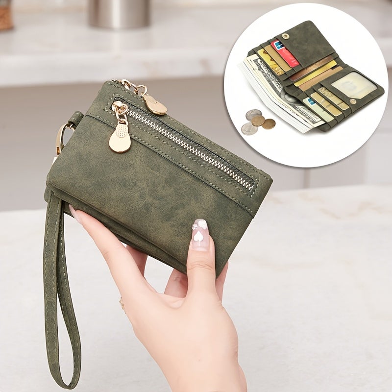 MIYIN Women's Vintage Mini Wallet with Wrist Strap - Image 1