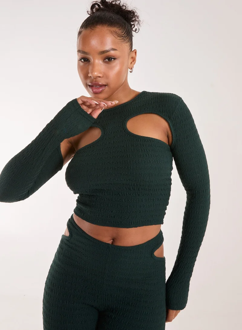 Pink Vanilla Popcorn Scoop Racer Long Sleeve Top