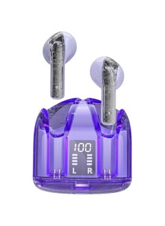 Purple True Wireless Earbuds Bluetooth Noise Cancelling Earbuds with Microphone Blue Tooth Ear Buds for Small Ears TWS Wireless Earphones Ear Buds in Ear Headphones for iPhone Android