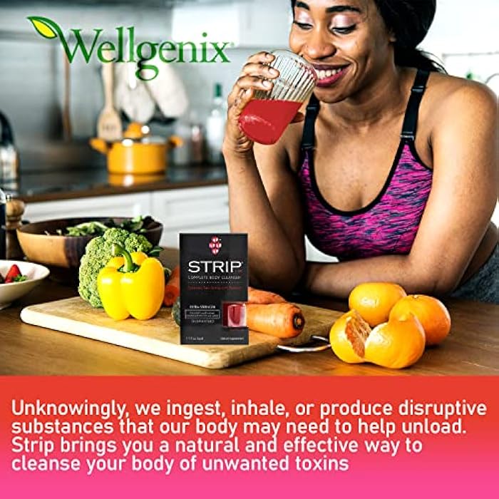 Wellgenix Strip Herbal Cleanse Detox Liquid - Whole Body Cleanser - Extra Strength Detoxifying Drink - Quick Flush Cleanse - 1 Oz Fruit Punch - Image 4