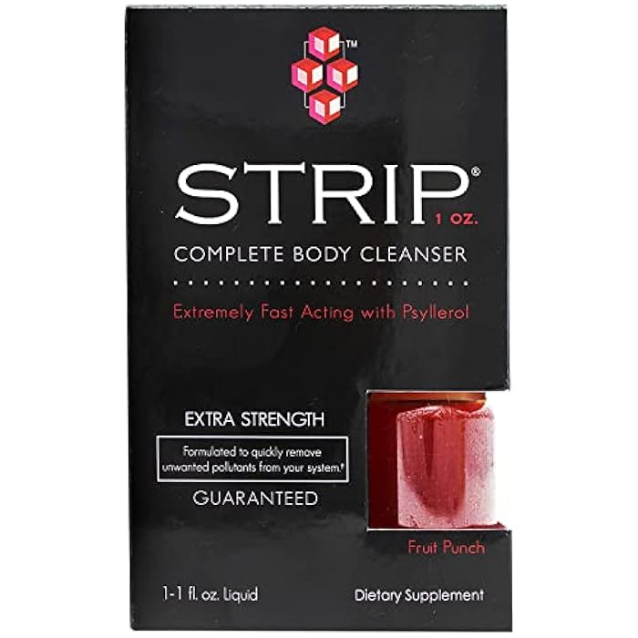 Wellgenix Strip Herbal Cleanse Detox Liquid - Whole Body Cleanser - Extra Strength Detoxifying Drink - Quick Flush Cleanse - 1 Oz Fruit Punch - Image 1