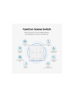 Broadlink Broadlink BLE Smart Button Scene Switch - Wireless Lamp Controller, Press Buttons to Activate Scenes, SC4B4  - Image 3