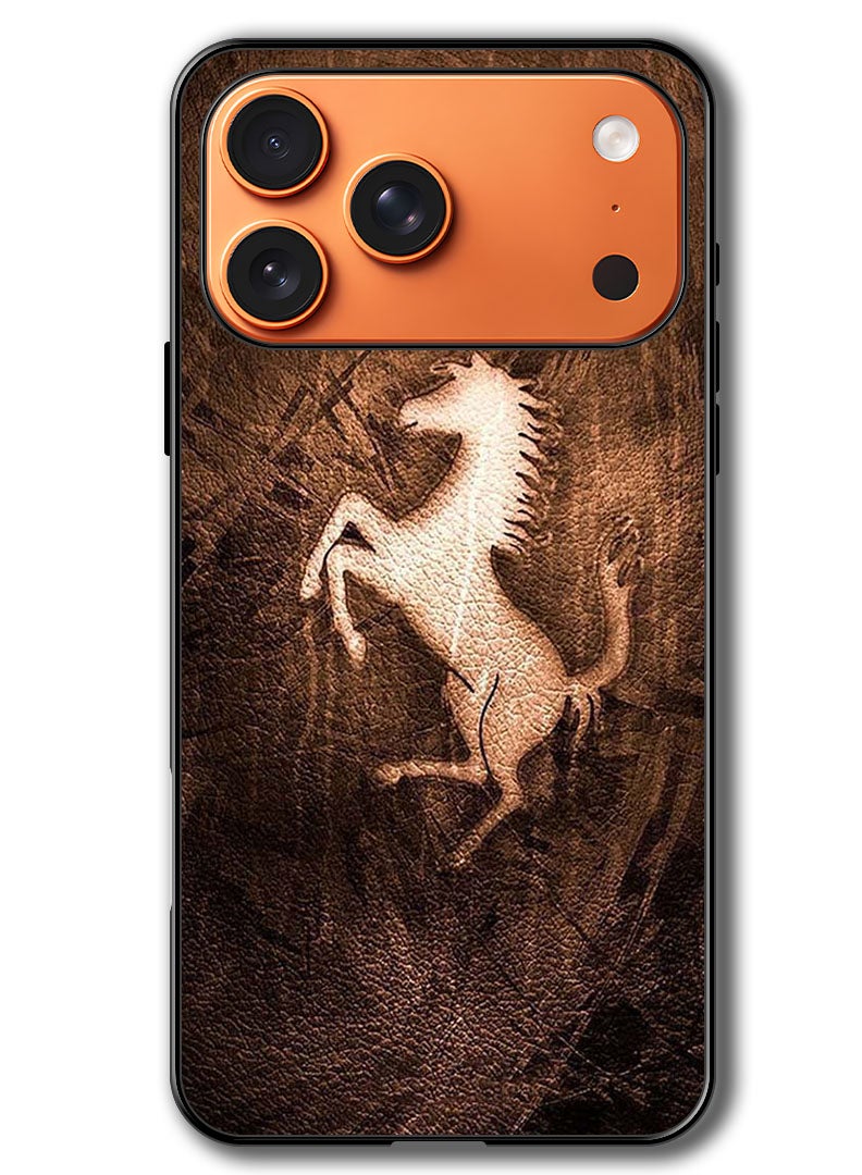 Theodor Case Compatible with Apple iPhone 17 Pro 6.3 Inch Protection Shockproof Bumper Cover Leather Horse - Image 1