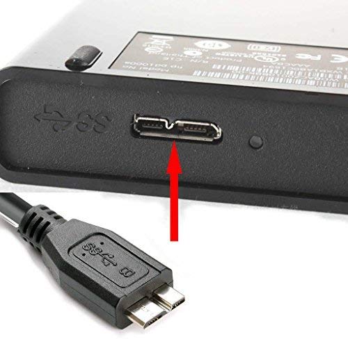 MaxLLTo USB 3.0 Power Charger Data SYNC Cable Cord for Toshiba External Hard Drive Disk 1tb 2tb 3tb, 3ft Long - Balck - Image 3