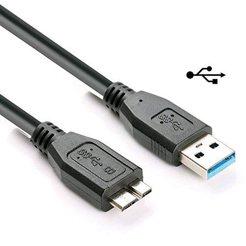 MaxLLTo USB 3.0 Power Charger Data SYNC Cable Cord for Toshiba External Hard Drive Disk 1tb 2tb 3tb, 3ft Long - Balck - Image 1