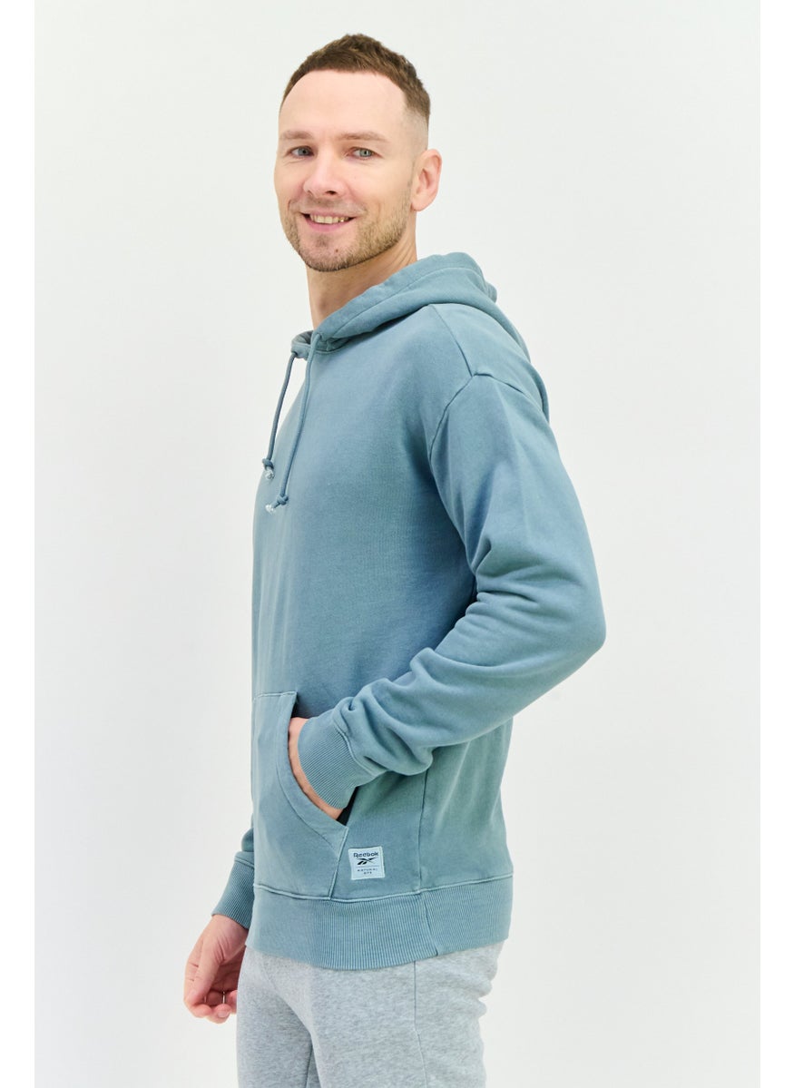 Reebok Men Sportswear Fit Long Sleeve Outdoor Hooded Sweatshirt, Pale Green  - Image 2
