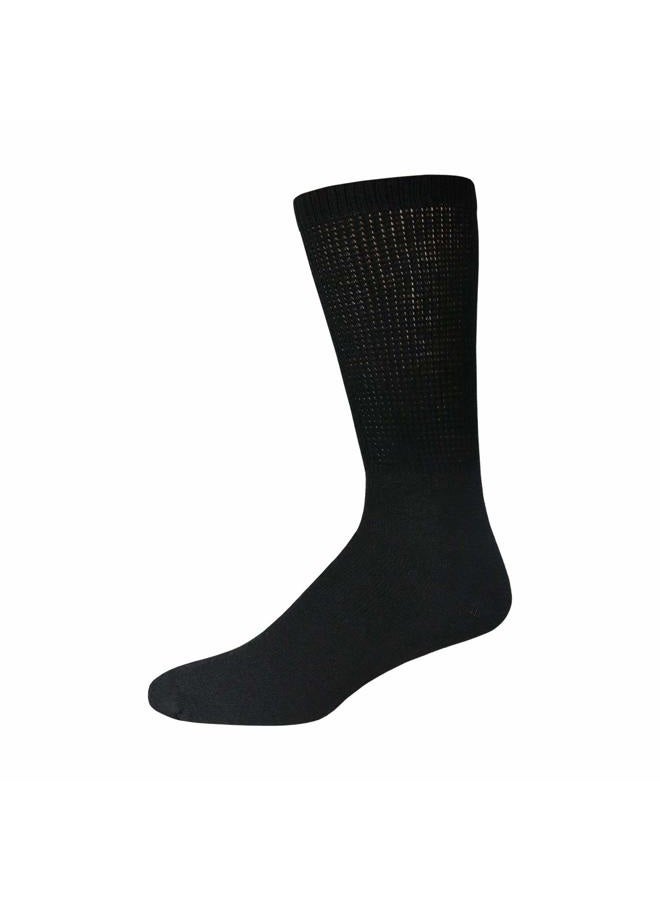 Brooklyn Socks 6 Pairs of Diabetic Neuropathy Crew (10-13, Black) - Image 4