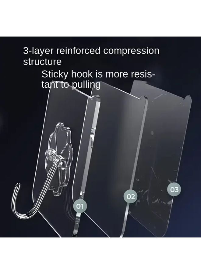 15pcs Strong Adhesive Hooks Waterproof Easy Install Seamless Wall Bathroom Storage Solution - Image 3