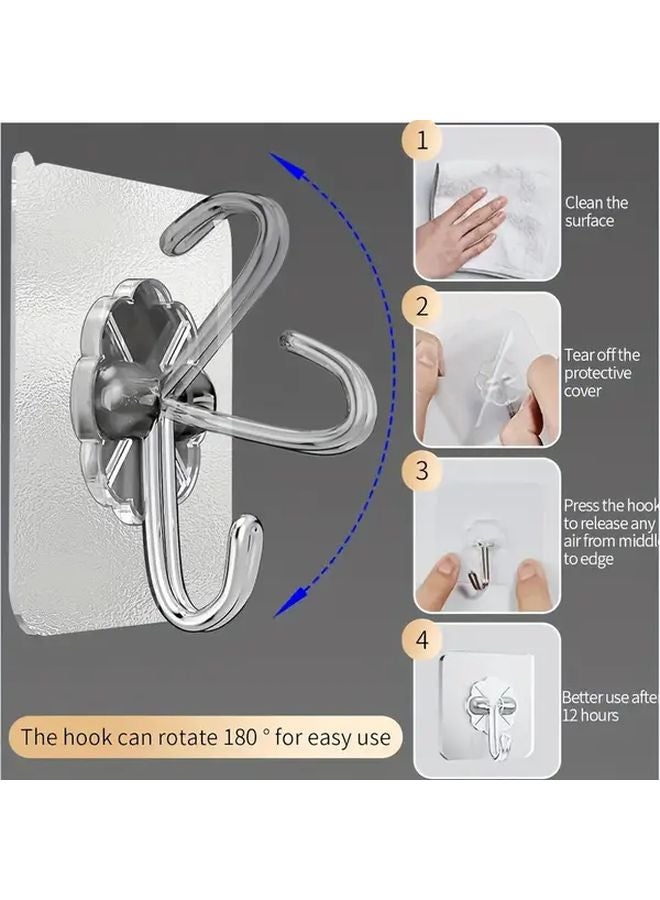 15pcs Strong Adhesive Hooks Waterproof Easy Install Seamless Wall Bathroom Storage Solution - Image 5