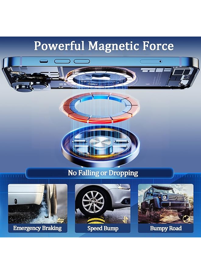 KASTWAVE Magnetic Car Mount - Super Strong Magnetic Car Phone Mount, Air Vent Cell Phone Holder For Car, 360 Degree Rotation Phone Holder For Magsafe Iphone 15 14 13 12 Pro Max Mini & All Phones - Image 2