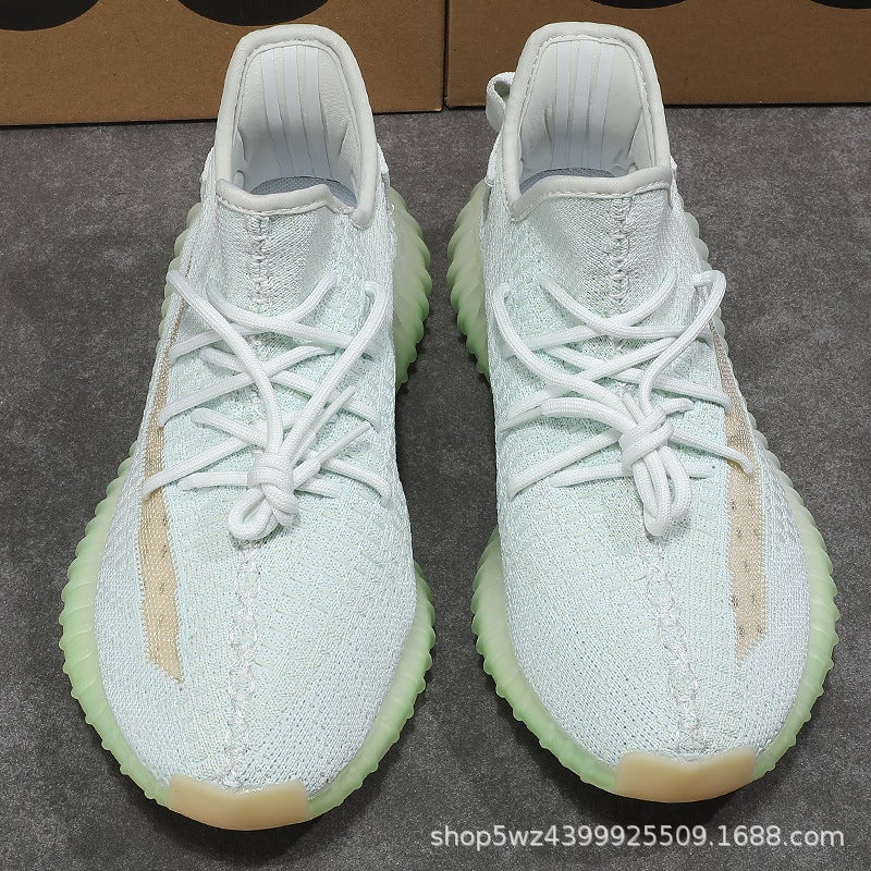 Winter Fleece-Lined Fashion Coconut Shoes Men'S 350 Warm Thickened Soft Bottom Sneaker Women'S Running Shoes Casual Cotton Shoes - Image 1