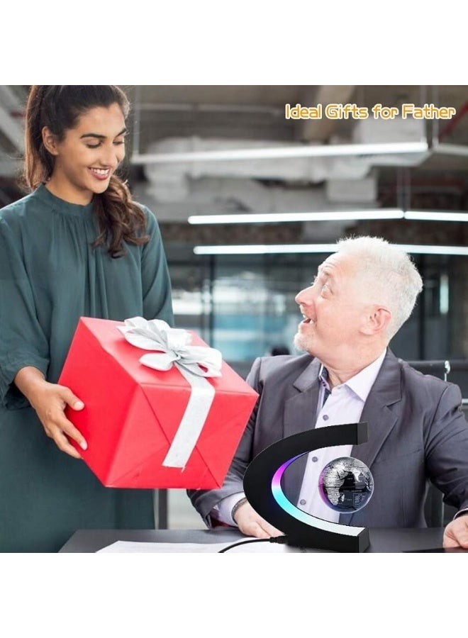 MOKOQI MOKOQI Magnetic Levitating Globe with LED Light Cool Tech Gift for Men Father Boys and Girls  Birthday Gifts for Kids Floating Globes World Desk Gadget Decor in Office HomeDisplay Frame Stand - Image 3