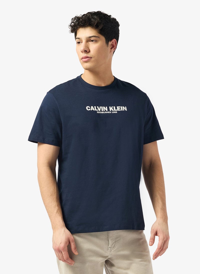 CALVIN KLEIN Graphic Crew Neck T-Shirt - Image 1