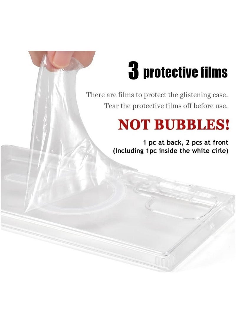 Raxoom Clear Magnetic Case for Samsung Galaxy S22 Ultra Compatible with Magsafe Card Wallet& Wireless Chager - Image 2