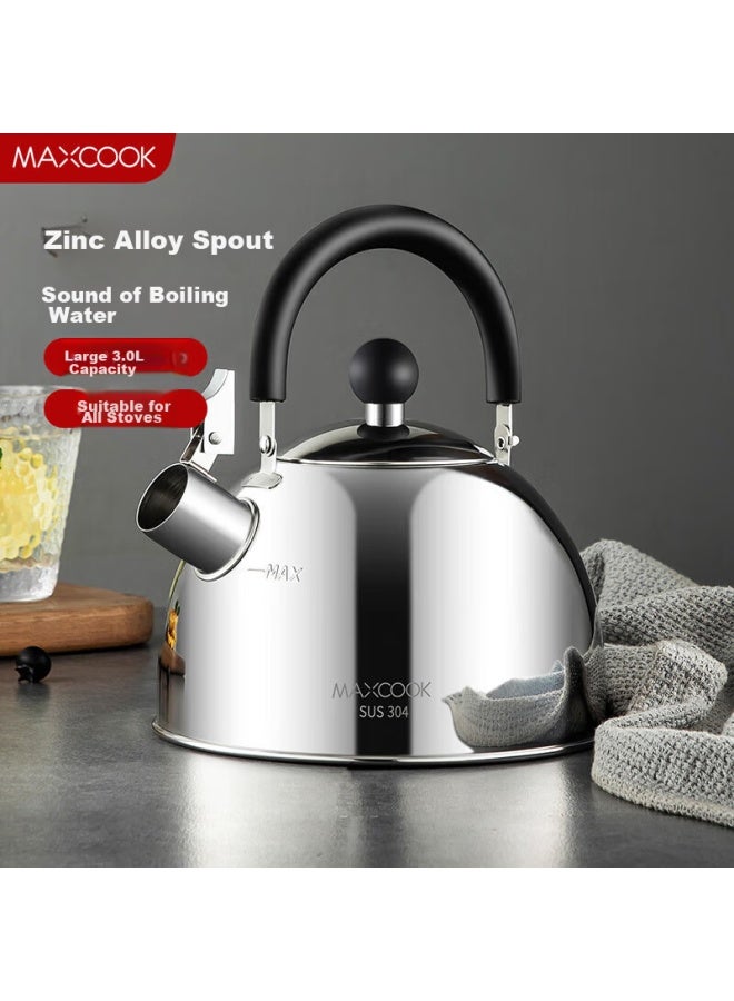 MAX COOK Meichun (maxcook) Kettle, 304 Stainless Steel, 3l Thickened With Sound, Zinc Alloy Spout, Compatible With Induction Cooker, Mch5503  - Image 1