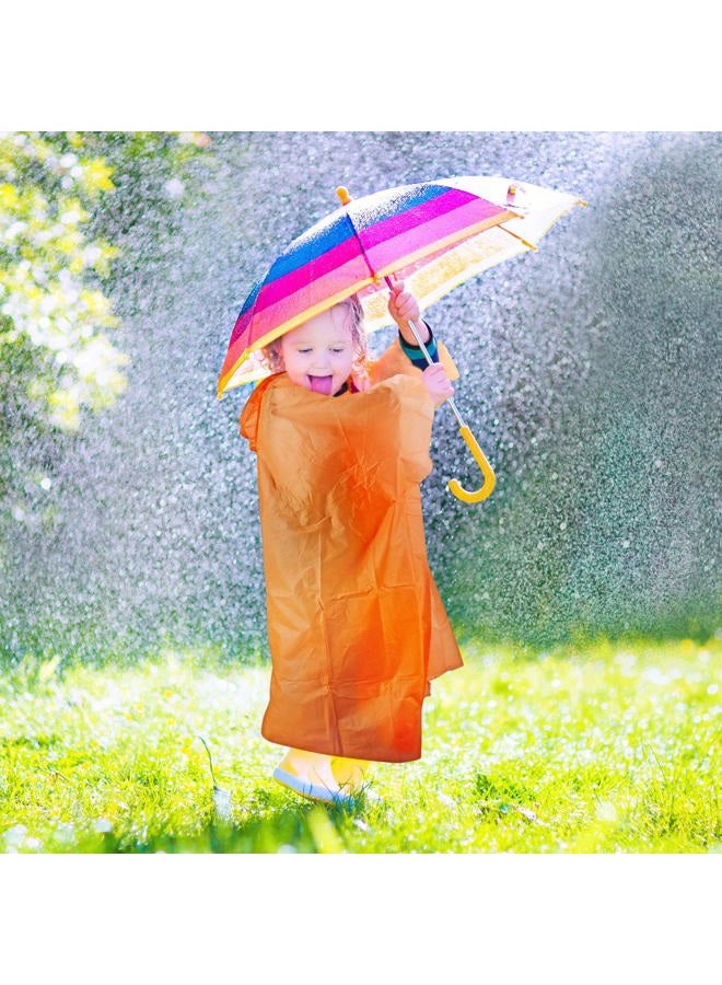 FISHOAKY Ponchos for Kids, Disposable Rain Ponchos Multi-Colored Raincoat for Camping Hiking Traveling Backpacking for Boys Girls, 4 Pack - Image 3