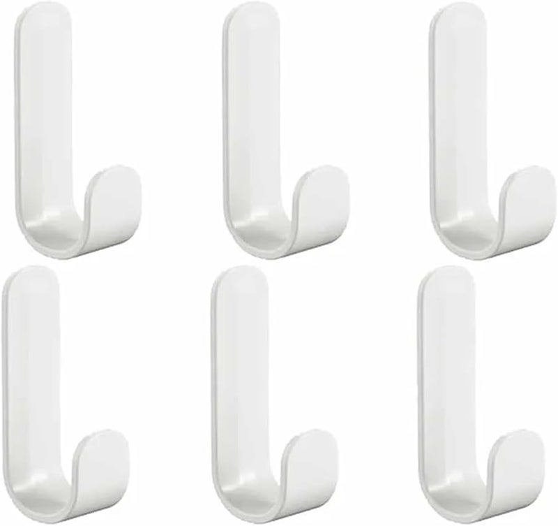 الخطافات البيضاء ذاتية اللاصق 48 قطعة، خطافات حائط قوية للمناشف والأبواب والمفاتيح والحقائب وحامل المعاطف، منظف المنزل للمطبخ والحمام - Image 2