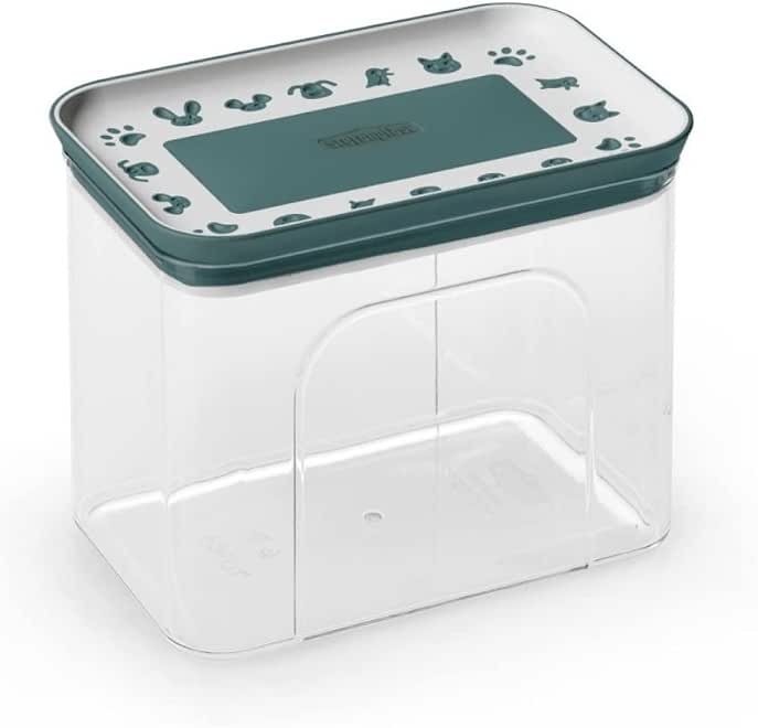 Stefanplast Rectangular airtight jar 1,2 lt white/English green 98541