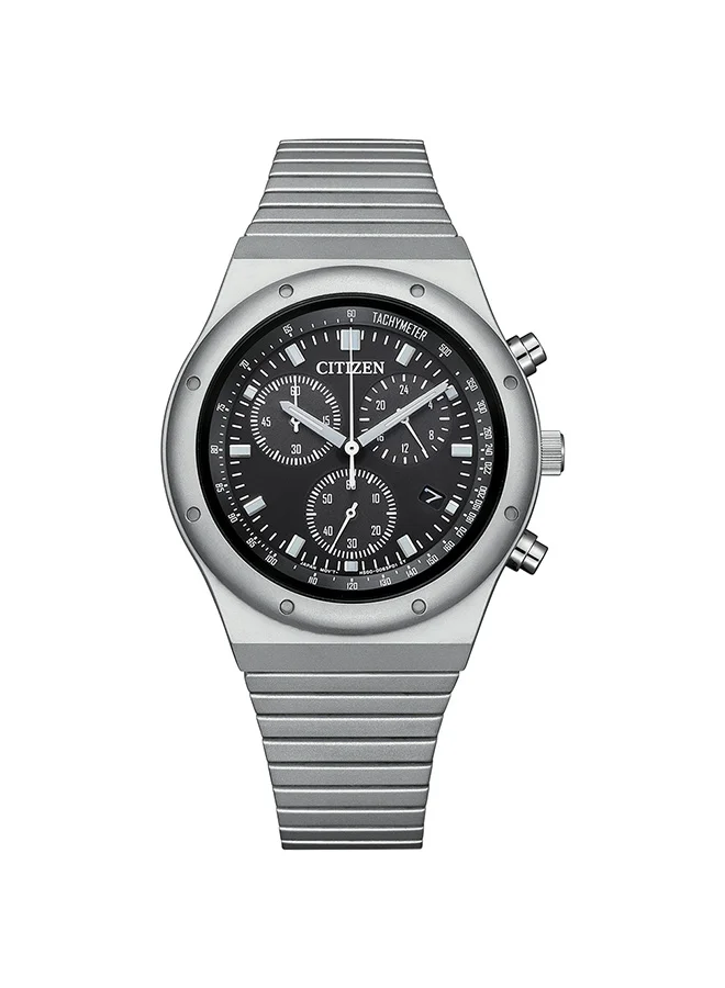 CITIZEN Men's Stainless Steel Eco-Drive Chronograph Watch AT2540-57E - 38 mm