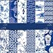BHNACIER 24 Sheets Chinoiserie Pattern Paper Chinoiserie Scrapbook Paper 12 x 12 DoubleSided Chinese Blue and White Porcelain Patterned Decorative Craft Papers for DIY Making Cards12 Design - Image 2