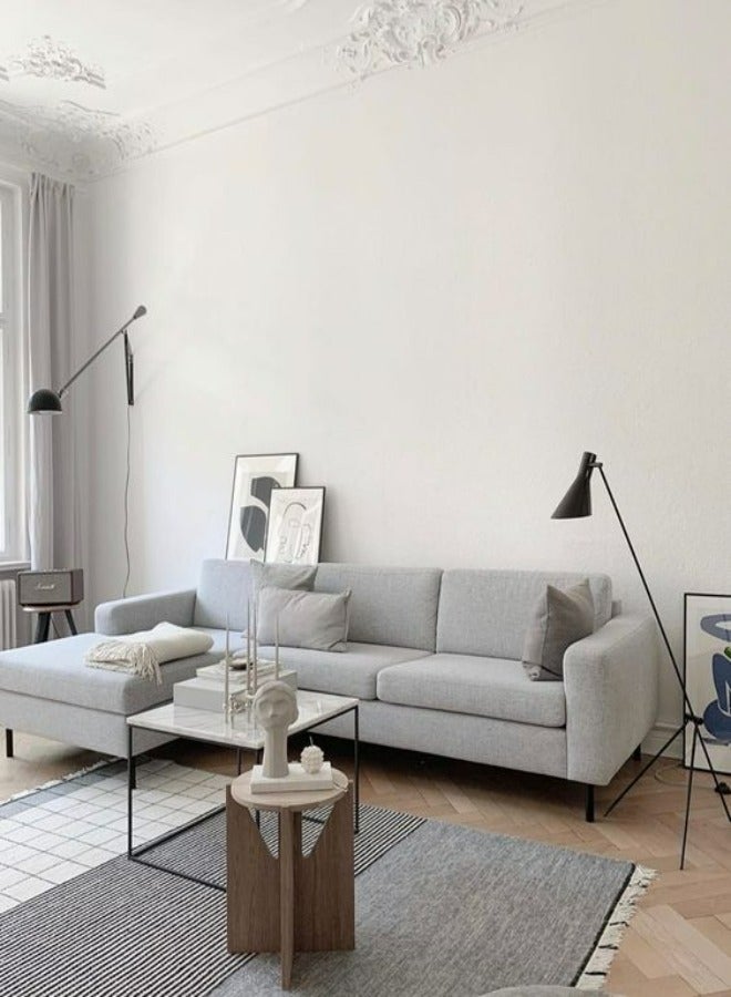 HODGE Sofa size 230x160, off-white color, made of durable Swedish wood and Super Soft fabric, Safa Al Madinah - Image 1