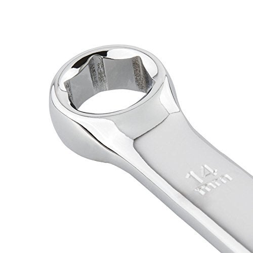 Steelman Pro 10-Piece Metric 6-Point Combination Wrench Set for Mechanics, Chrome Vanadium Alloy Steel, Angled Ends, Storage Rack Included - Image 4
