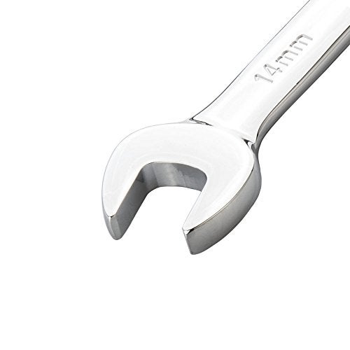 Steelman Pro 10-Piece Metric 6-Point Combination Wrench Set for Mechanics, Chrome Vanadium Alloy Steel, Angled Ends, Storage Rack Included - Image 3