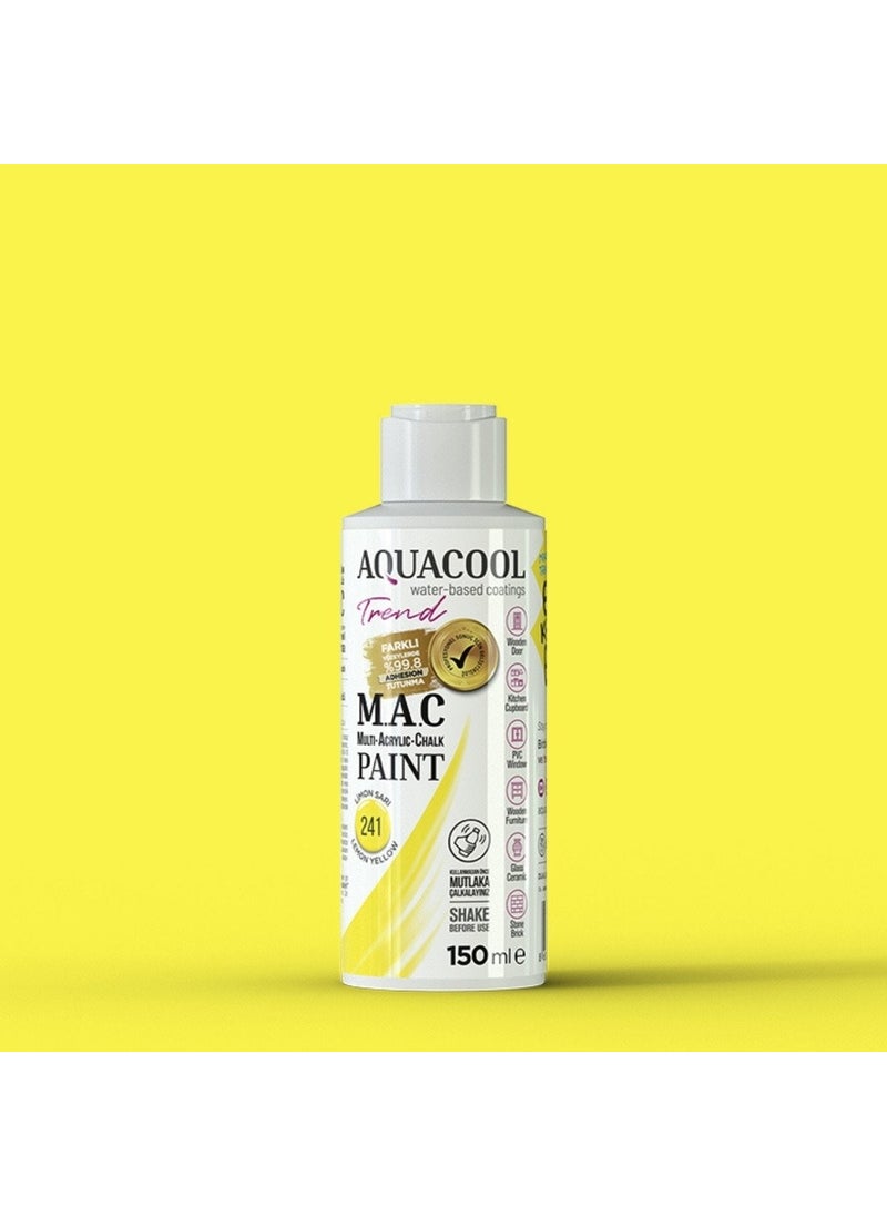 Supertrend - Aquacool Multi Acrylic Paint 150ML 241 Lemon Yellow - Image 1