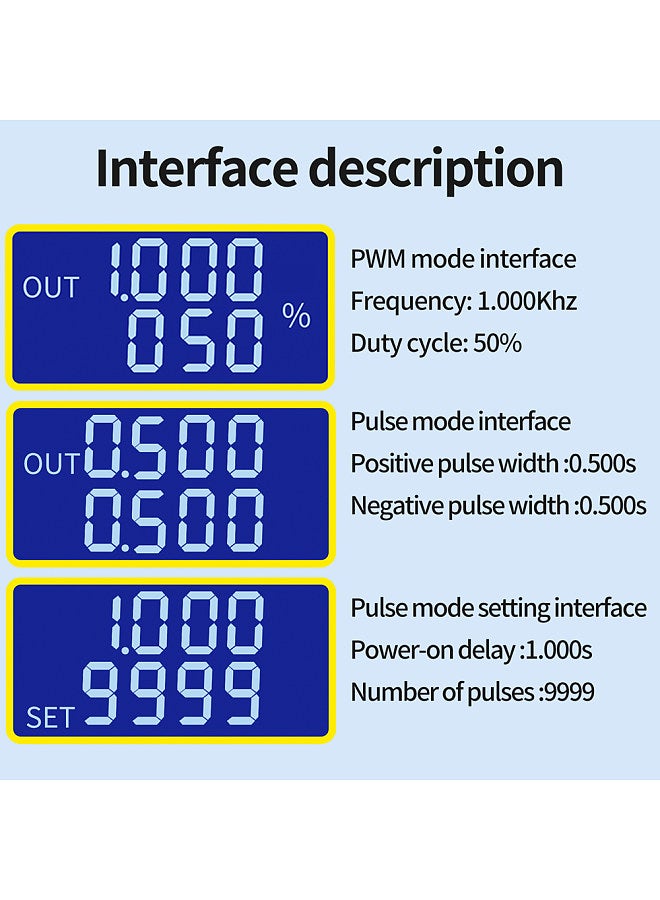 ZK-PP2K Signal Generator PWM Pulse Generator LED Stepper Motor Solenoid Valves Driver Delay with Time Pulse Width Frequency Duty Cycle Adjustment Functions