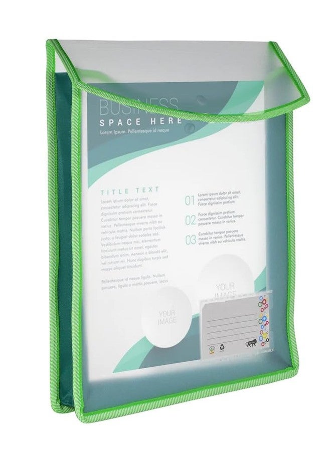 LC Staprico 10 Pack Plastic File Folders, Vertical Poly Envelope Expanding File Wallet, A4/Legal Size Document Organizer with Snap Button Closure & Transparent File Pouch (Multicolor) - Image 5