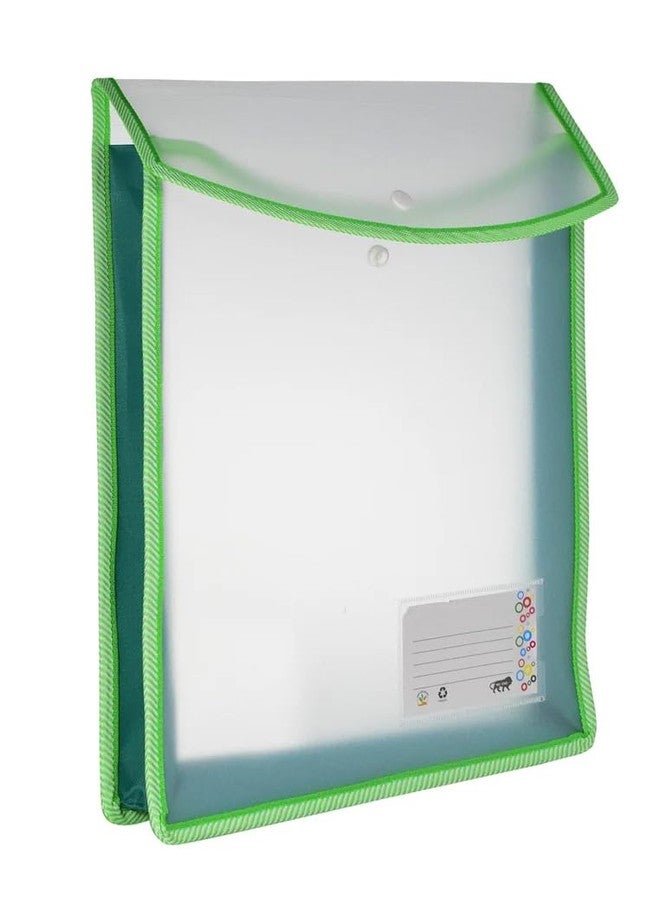 LC Staprico 10 Pack Plastic File Folders, Vertical Poly Envelope Expanding File Wallet, A4/Legal Size Document Organizer with Snap Button Closure & Transparent File Pouch (Multicolor) - Image 3