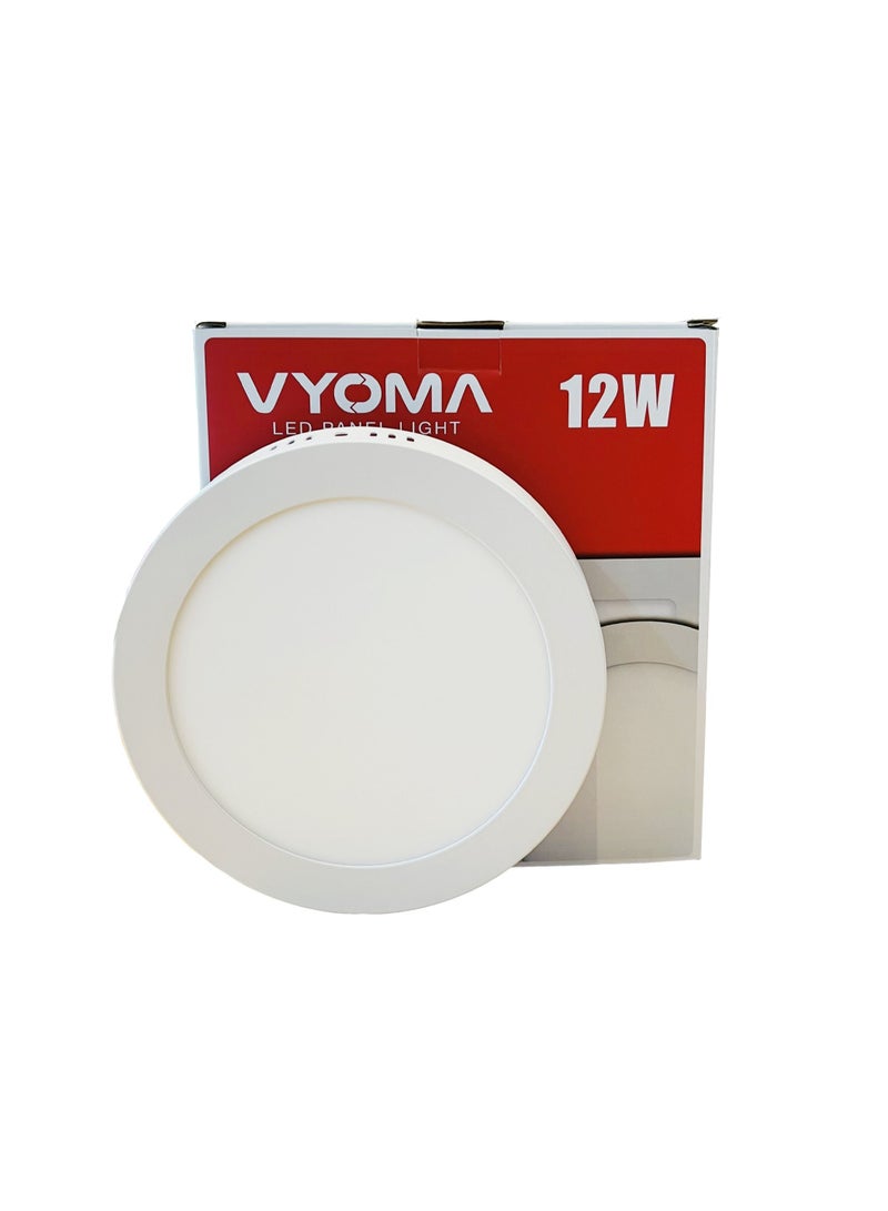 Vyoma فيوما 12 واط مصباح LED دائري موفر للطاقة سقف رفيع ضوء نهاري أبيض - Image 2